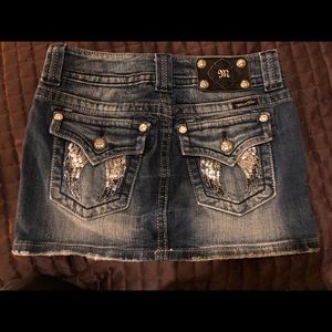 Miss Me denim mini skirt